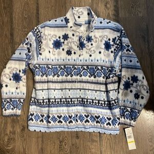 Alfred Dunner Fleece Zip Jacket, women’s PM, NWT